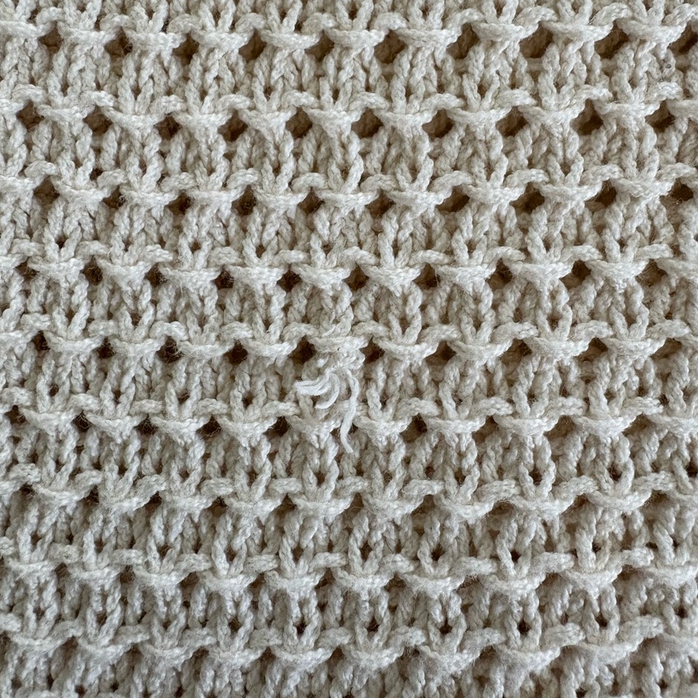 Madewell Cream Textured Sweater Size Medium crochet - Picture 15 of 15